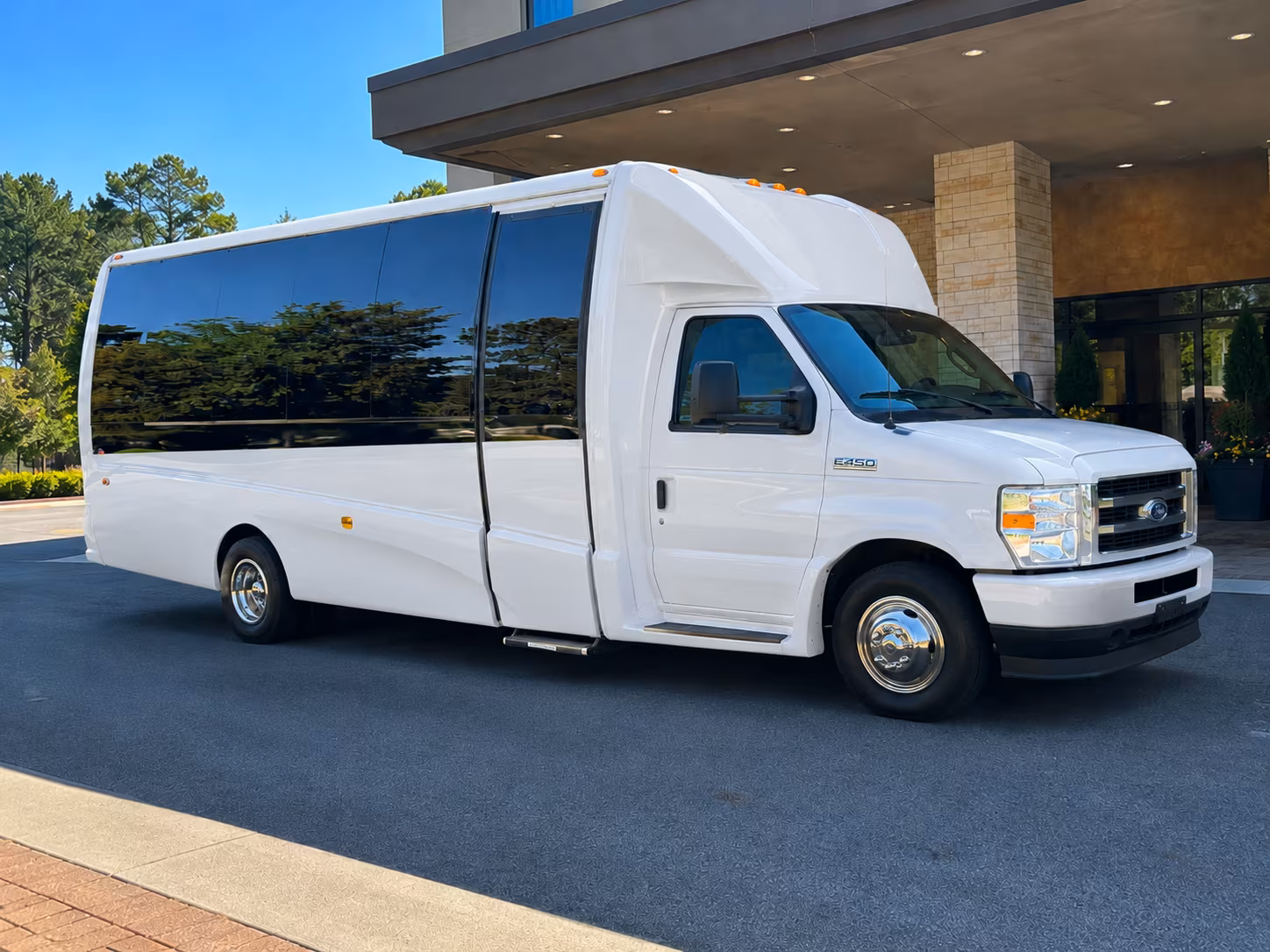 minibuses for smaller concert groups heading across west texas